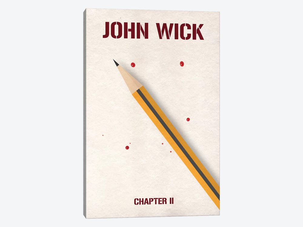 John Wick Chapter 2 Minimalist Poster by Popate 1-piece Canvas Artwork