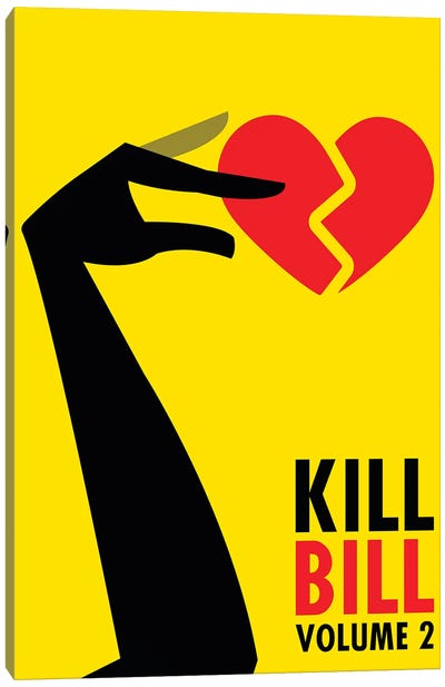 Kill Bill Volume 2 Minimalist Poster Canvas Art Print - Cult Classic Posters