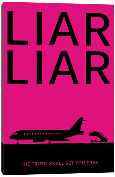 Liar Liar Minimalist Poster Canvas Art Print - Popate