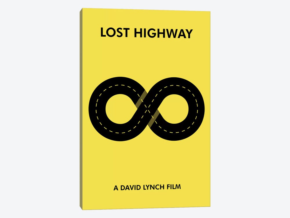 Lost Highway Minimalist Poster by Popate 1-piece Canvas Art Print