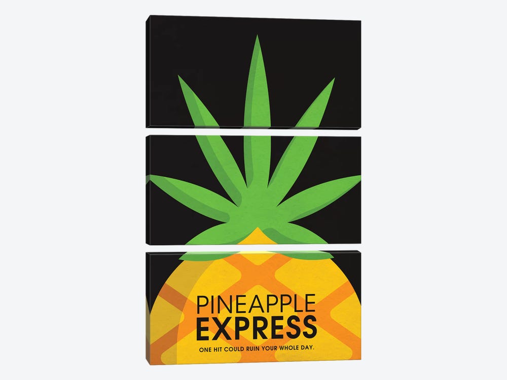 Pineapple Express Alternative Poster by Popate 3-piece Canvas Artwork