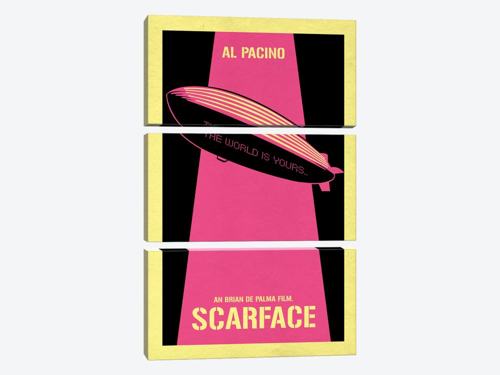 Scarface Vintage Poster by Popate 3-piece Art Print