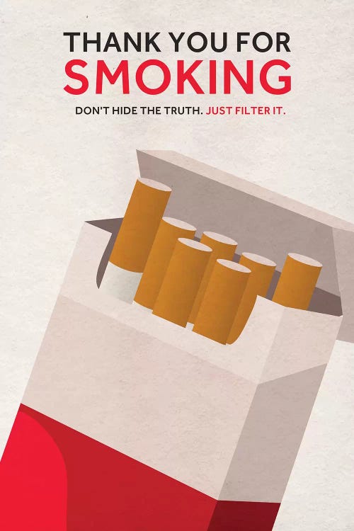 Thank You For Smoking Alternative Poster