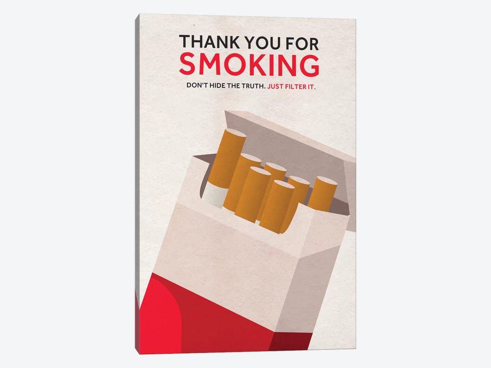Thank You For Smoking Alternative Poster by Popate 1-piece Canvas Art