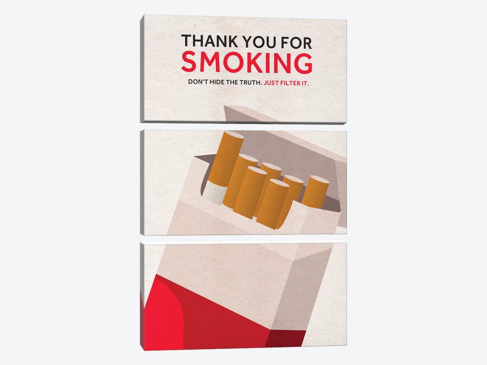 Thank You For Smoking Alternative Poster by Popate 3-piece Canvas Wall Art