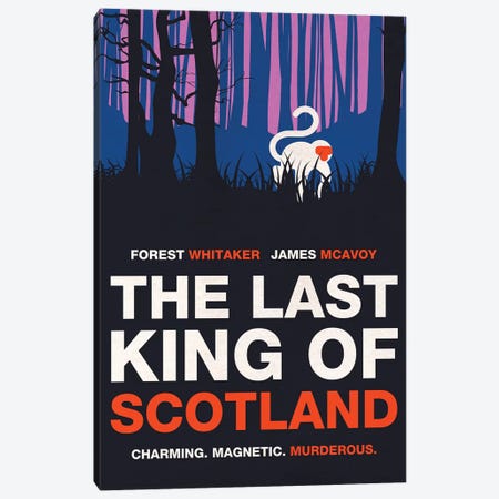 The Last King Of Scotland Alternative Minimalist Poster Canvas Print #PTE145} by Popate Canvas Wall Art