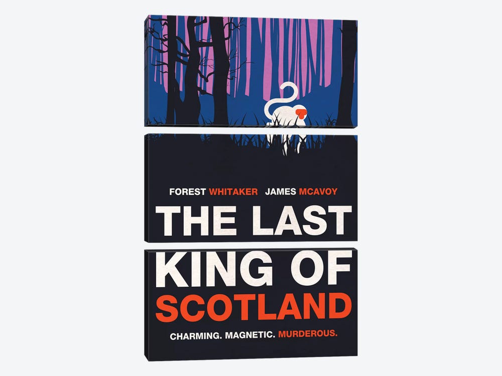 The Last King Of Scotland Alternative Minimalist Poster by Popate 3-piece Canvas Artwork