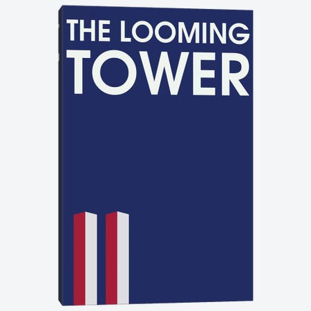 The Looming Tower Minimalist Poster Canvas Print #PTE146} by Popate Canvas Art