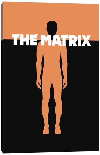 The Matrix Minimalist Poster Canvas Art Print - Keanu Reeves