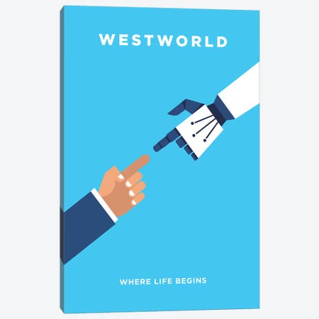 Westworld Minimalist Poster Canvas Print #PTE151} by Popate Canvas Artwork