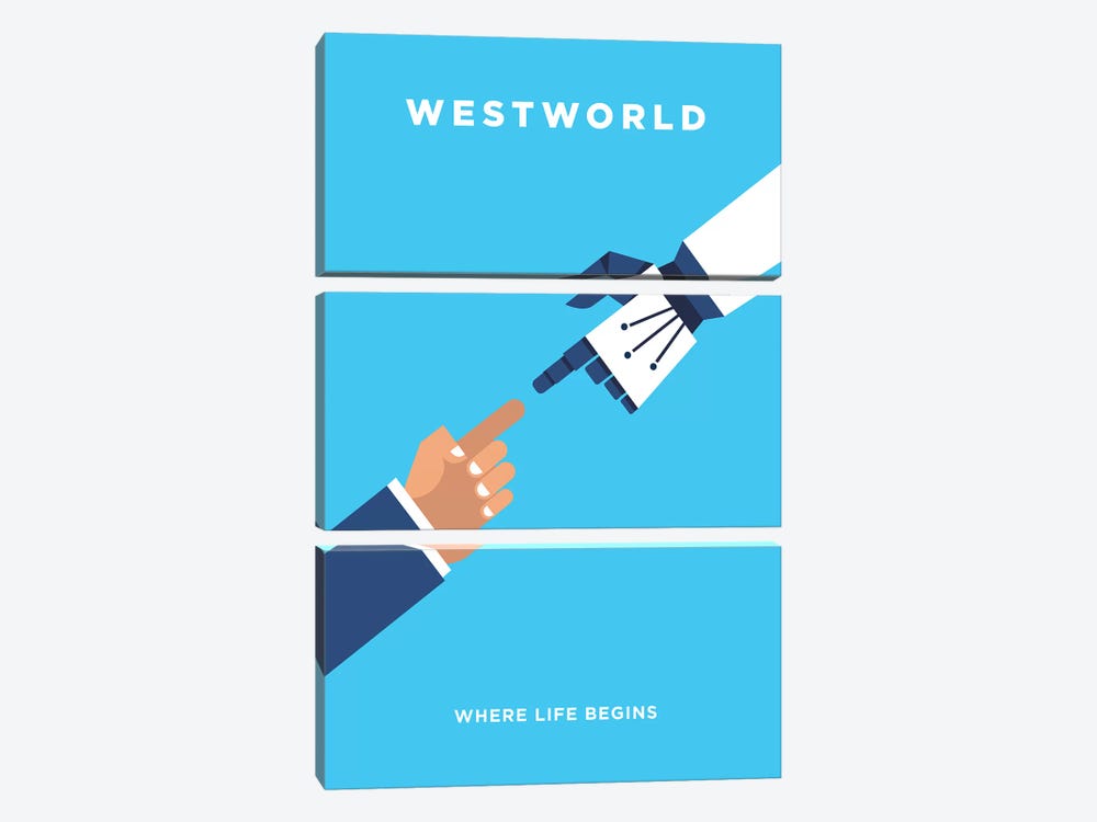 Westworld Minimalist Poster by Popate 3-piece Canvas Print