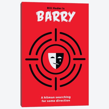 Barry Minimalist Poster  Canvas Print #PTE153} by Popate Canvas Art