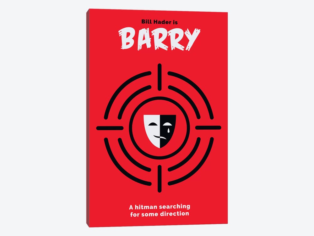Barry Minimalist Poster  by Popate 1-piece Canvas Art Print