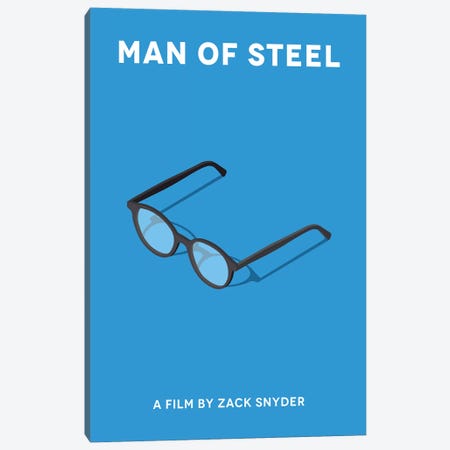Man Of Steel Minimalist Poster  Canvas Print #PTE157} by Popate Art Print