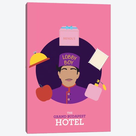 The Grand Budapest Hotel Minimalist Poster II Canvas Print #PTE162} by Popate Canvas Art Print