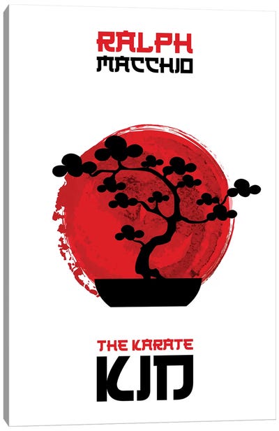 The Karate Kid Minimalist Poster Canvas Art Print - Action & Adventure Movie Art