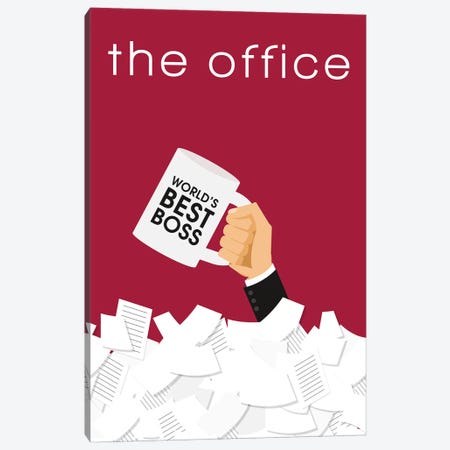 The Office Minimalist Poster  Canvas Print #PTE164} by Popate Canvas Artwork