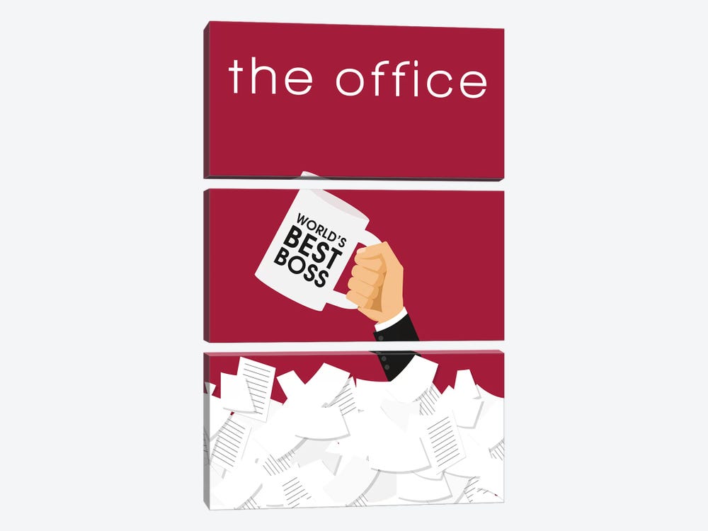 The Office Minimalist Poster  by Popate 3-piece Canvas Print