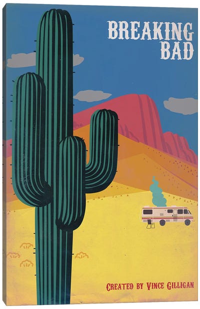 Breaking Bad Vintage Style Poster Canvas Art Print - Man Cave Decor