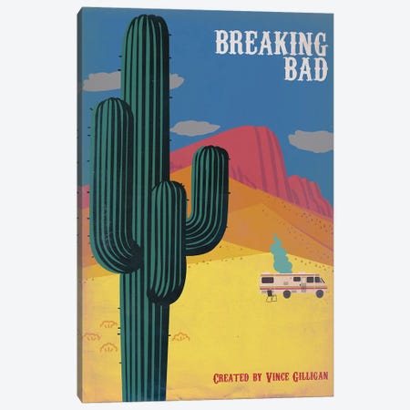 Breaking Bad Vintage Style Poster Canvas Print #PTE16} by Popate Canvas Artwork