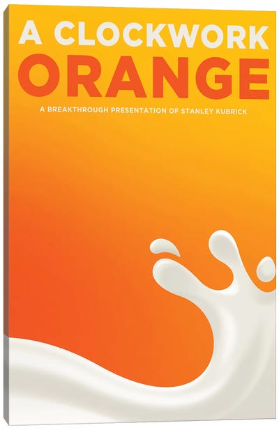 A Clockwork Orange Alternative Poster - Drink Moloko  Canvas Art Print - Mystery Minimalist Movie Posters