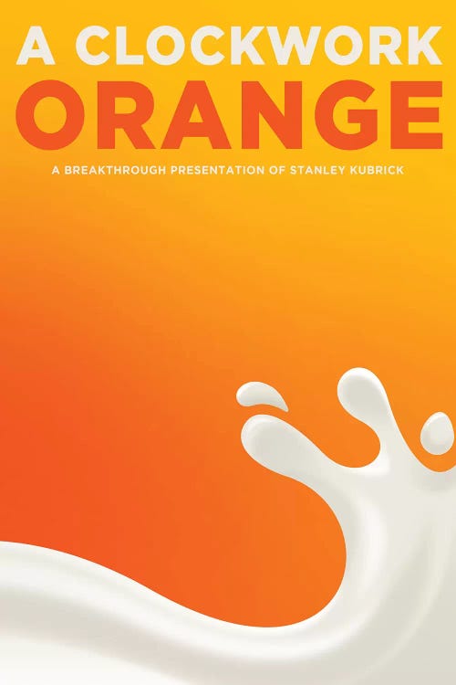 A Clockwork Orange Alternative Poster - Drink Moloko 