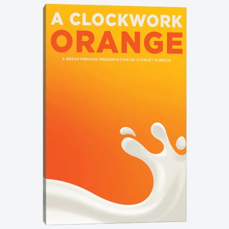 A Clockwork Orange Alternative Poster - Drink Moloko  Canvas Print #PTE171} by Popate Canvas Wall Art