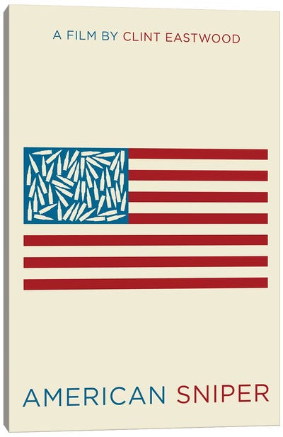 American Sniper Minimalist Poster  Canvas Art Print - Popate