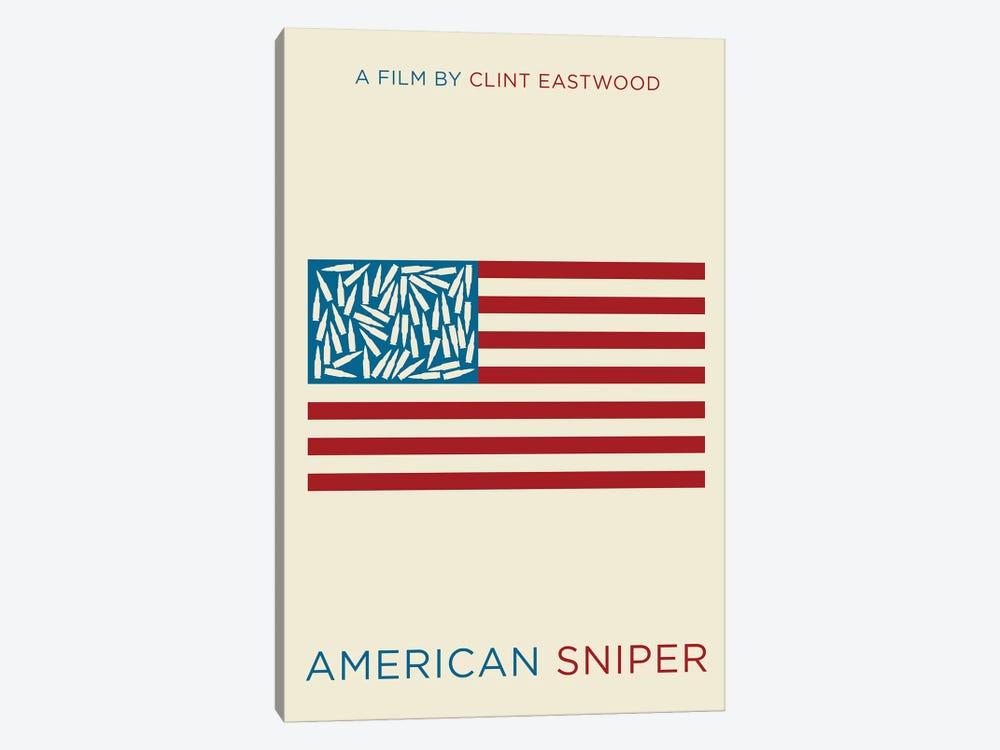 American Sniper Minimalist Poster  by Popate 1-piece Canvas Artwork