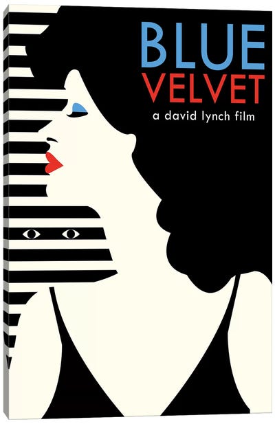 Blue Velvet Minimalist Poster - Dorothy  Canvas Art Print - Mystery & Detective Movie Art