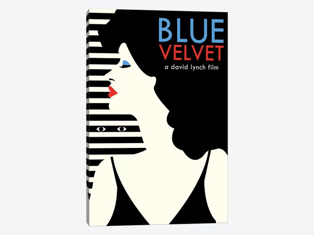 Blue Velvet Minimalist Poster - Dorothy  by Popate 1-piece Canvas Art