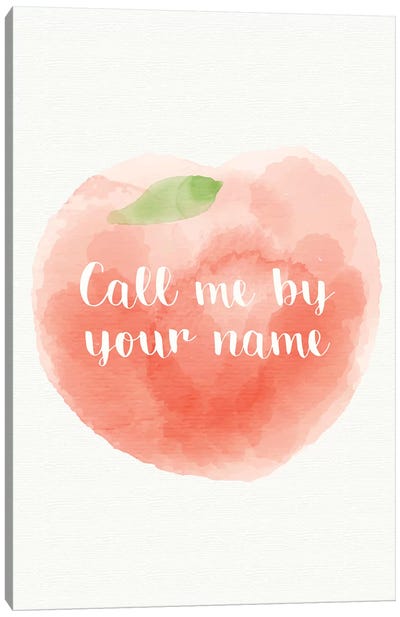 Call Me By Your Name Minimalist Poster - Peach  Canvas Art Print - Dramas Minimalist Movie Posters