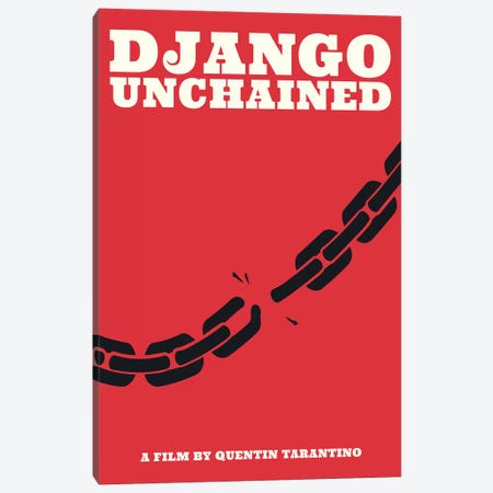 Django Unchained Minimalist Poster - Juneteenth  Canvas Print #PTE178} by Popate Canvas Artwork