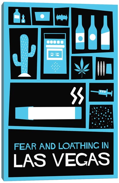 Fear and Loathing in Las Vegas Vintage Saul Bass Poster  Canvas Art Print - Dramas Minimalist Movie Posters
