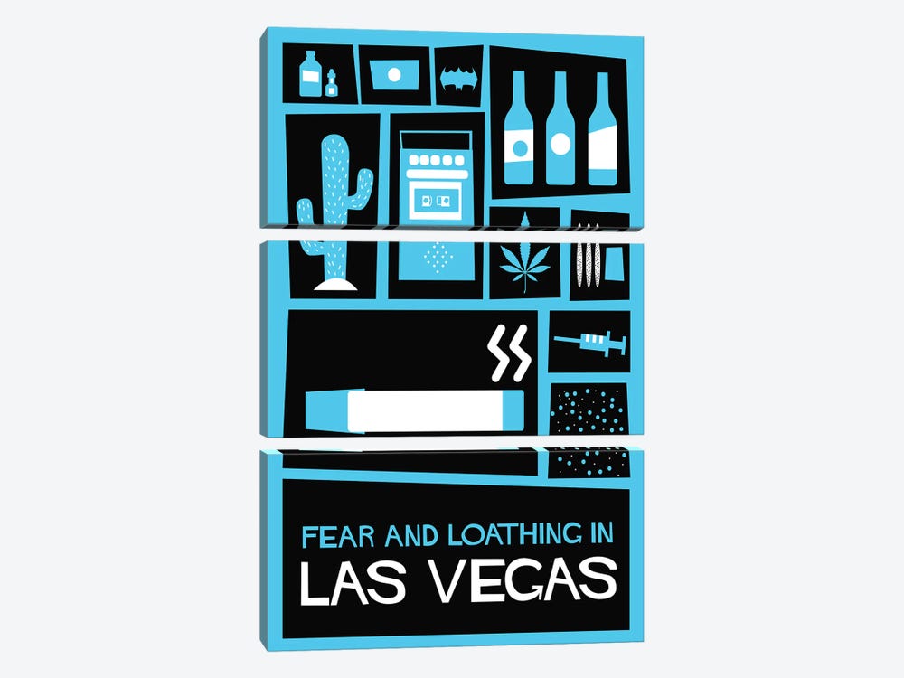 Fear and Loathing in Las Vegas Vintage Saul Bass Poster  by Popate 3-piece Canvas Print