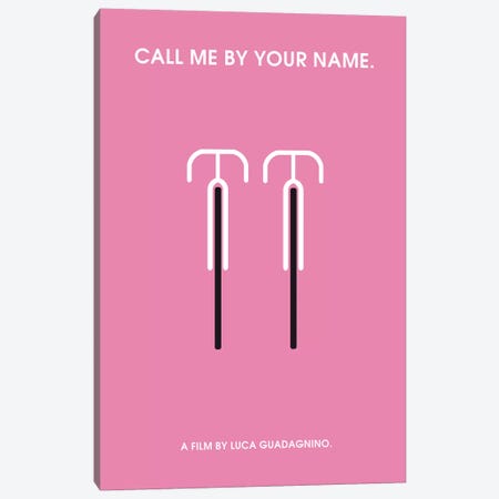 Call Me By Your Name Minimalist Poster Canvas Print #PTE17} by Popate Canvas Wall Art
