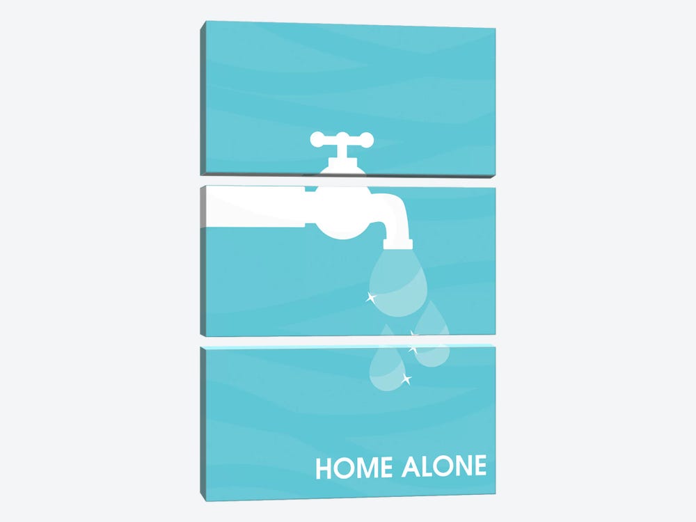 Home Alone Minimalist Poster  - The Wet Bandits by Popate 3-piece Canvas Art Print