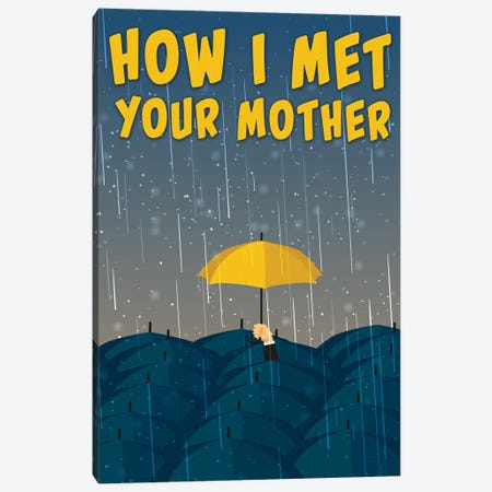 How I Met Your Mother Minimalist Poster - Umbrella Minimal Poster  Canvas Print #PTE183} by Popate Canvas Print