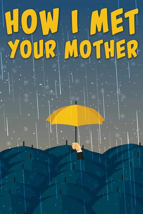 How I Met Your Mother Minimalist Poster - Umbrella Minimal Poster  by Popate wall art