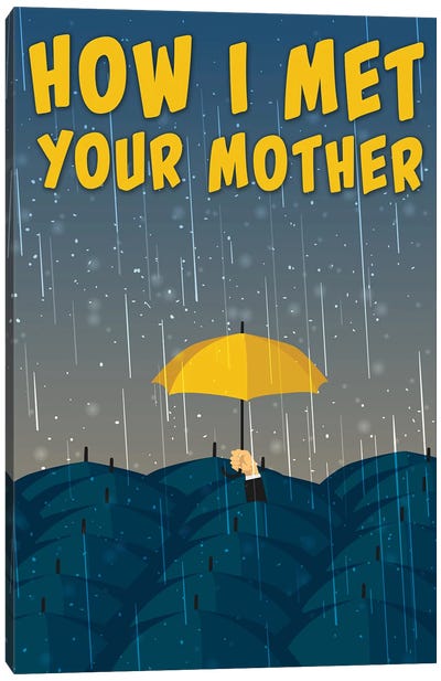 How I Met Your Mother Minimalist Poster - Umbrella Minimal Poster  Canvas Art Print - Popate