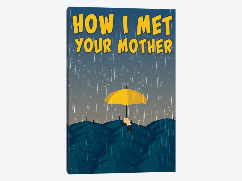 How I Met Your Mother Minimalist Poster - Umbrella Minimal Poster  by Popate 1-piece Canvas Artwork