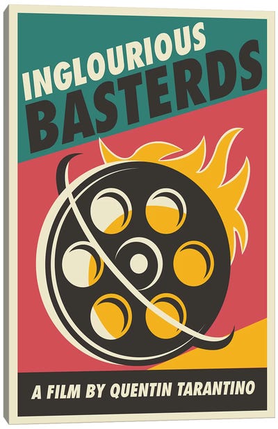 Inglourious Basterds Vintage Poster - Film  Canvas Art Print - Minimalist Posters