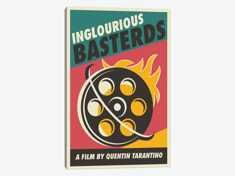 Inglourious Basterds Vintage Poster - Film  by Popate 1-piece Canvas Artwork