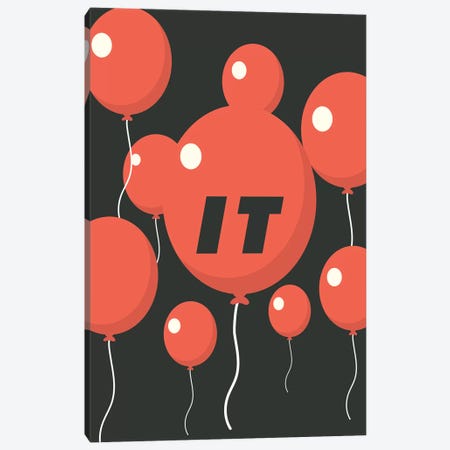It Minimalist Poster - Balloon Float  Canvas Print #PTE186} by Popate Canvas Artwork