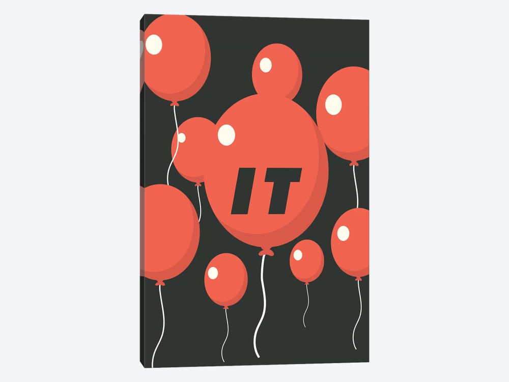 It Minimalist Poster - Balloon Float  1-piece Canvas Art Print