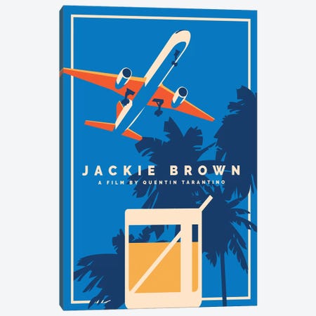 Jackie Brown Alternative Poster  Canvas Print #PTE188} by Popate Art Print