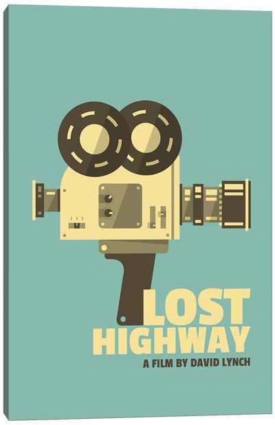 Lost Highway Alternative Vintage Poster  Canvas Art Print - Mystery Minimalist Movie Posters