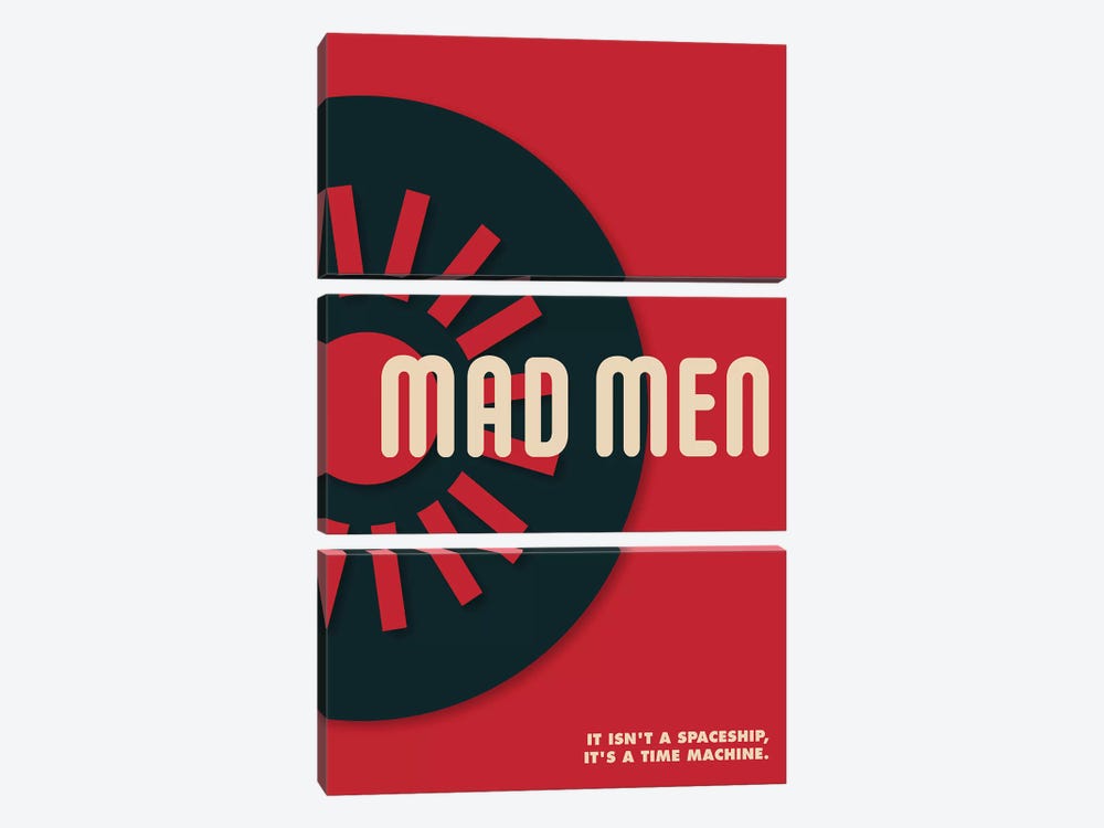 Mad Men Vintage Bauhaus Poster  by Popate 3-piece Canvas Art Print