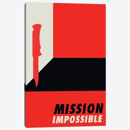 Mission Impossible Vintage Bauhaus Poster  Canvas Print #PTE192} by Popate Canvas Art