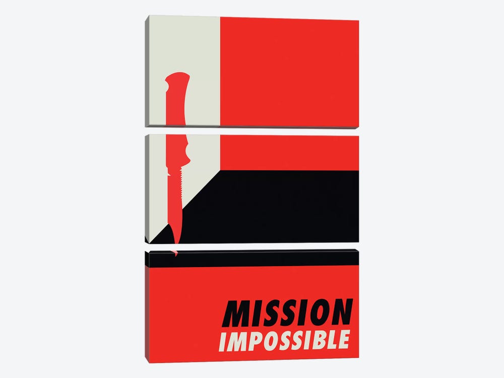 Mission Impossible Vintage Bauhaus Poster  by Popate 3-piece Canvas Wall Art